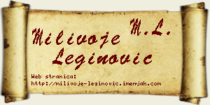 Milivoje Leginović vizit kartica